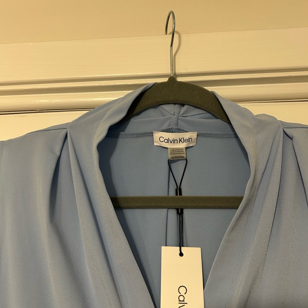 Calvin Klein Sleeveless Top Baby Blue Size XL NWT - Picture 7 of 9
